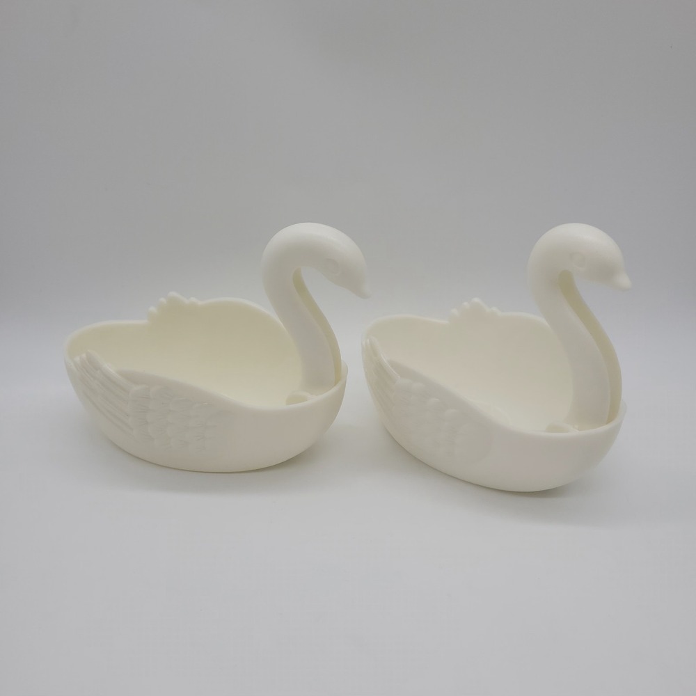 Poolmaster Swan Lite Floating Votive Candle Holders Pair Plastic Floating Swans